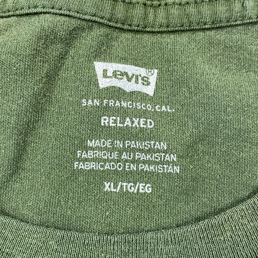 Levi's Graphic T-Shirt Men XL Heritage Cotton Relaxed Fit Olive Green Streetwear